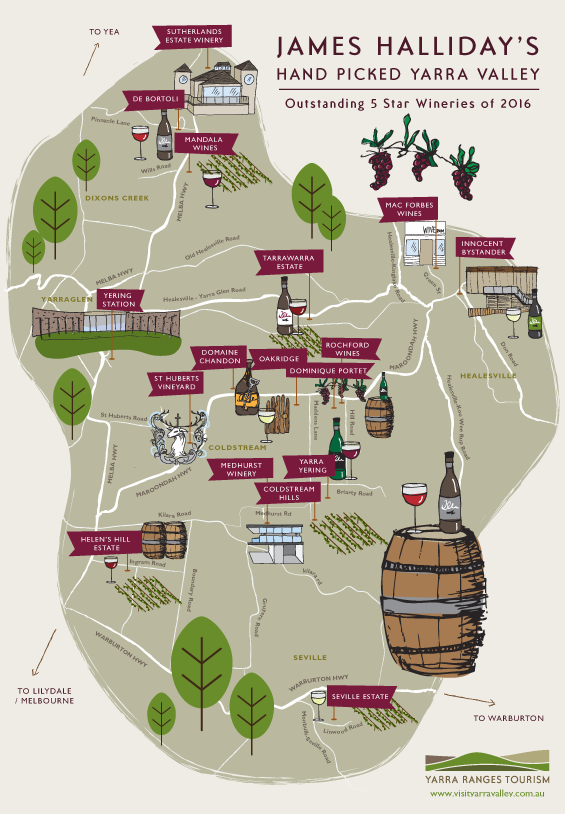 Yarra Valley Wine Map